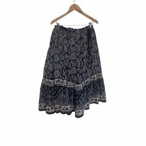Vintage 70s Spell Oristy India Gypsy Boho Batik Skirt